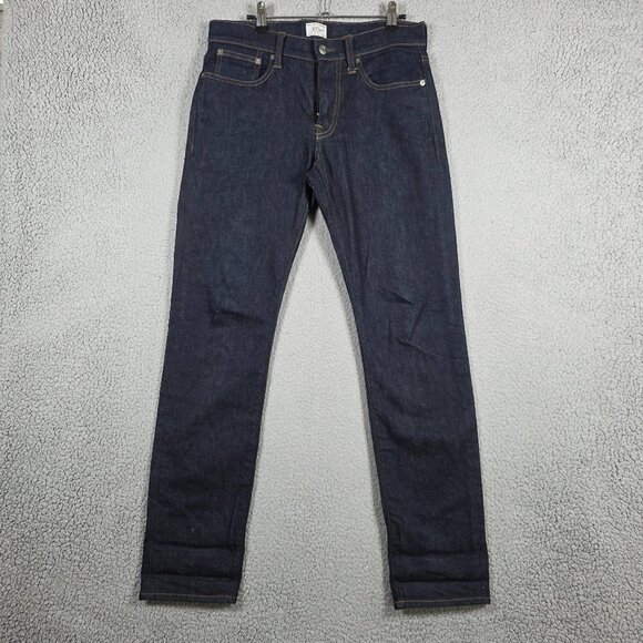 J Crew Jeans Mens Size 29x32 Dark Wash Kurabo Japanese Denim 484 Slim Fit - Picture 1 of 10